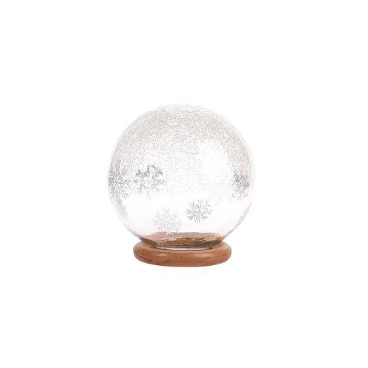 Snow Globe on Wooden Base - Large