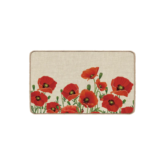 Poppy Flower Doormat 1'6" x 2'6"