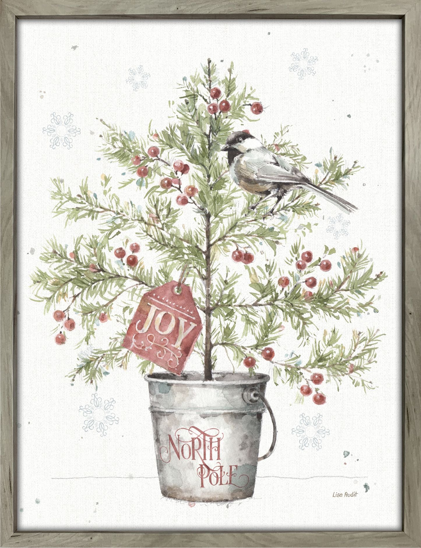Chickadee in Tree - Joy 18" x 24" **Store PIckup Only**