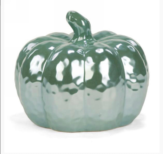 Green Ceramic Pumpkin
