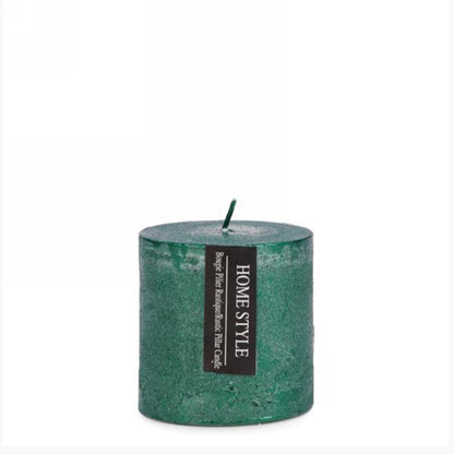 Sparkly Green Pillar Candle (2 Sizes)