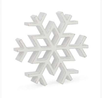 White Snowflake Table Decor