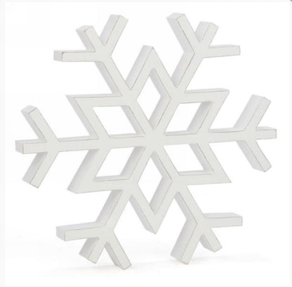 White Snowflake Table Decor