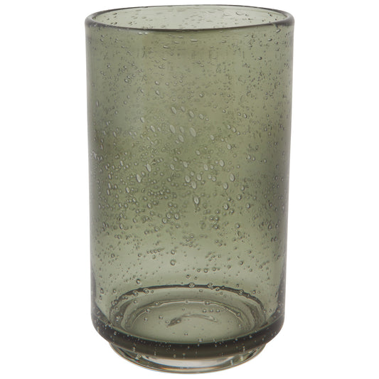 Bubbled Glass Tall Tumbler 17 oz - Agave