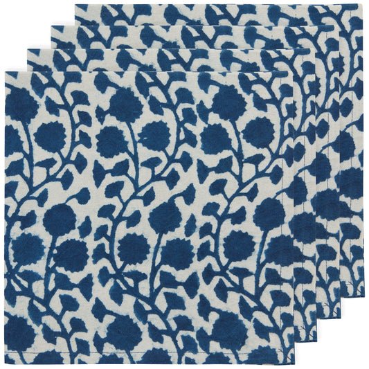 Vinebloom Block Print s/4 Napkins