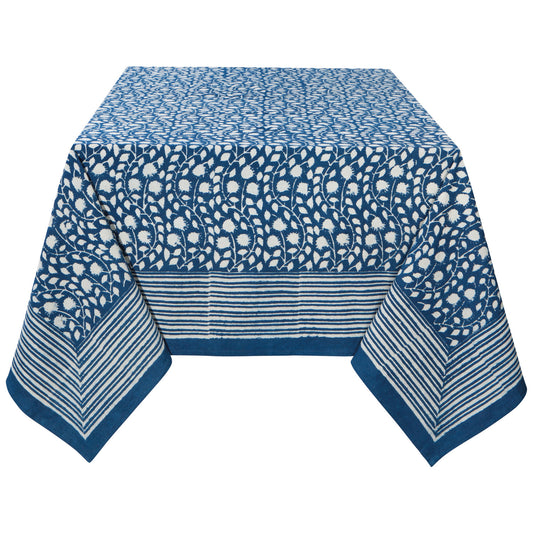 Block Print Tablecloth- Vinebloom 90x60"