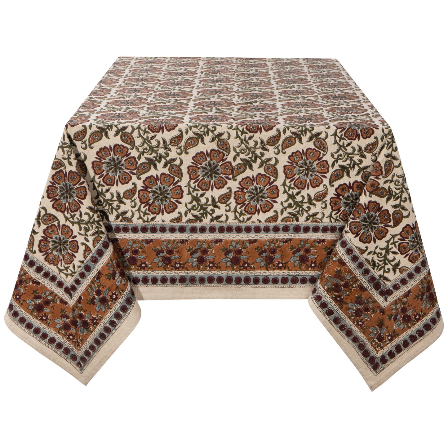 Block Print Tablecloth- Elysian 60x90"