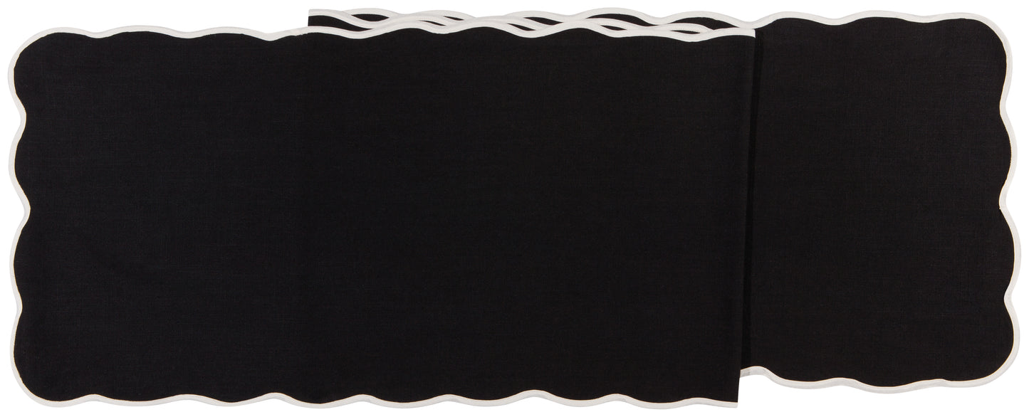 Black Florence Table Runner