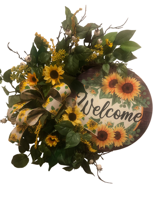 Fall Wreath with Welcome Sign *Pick Up Only