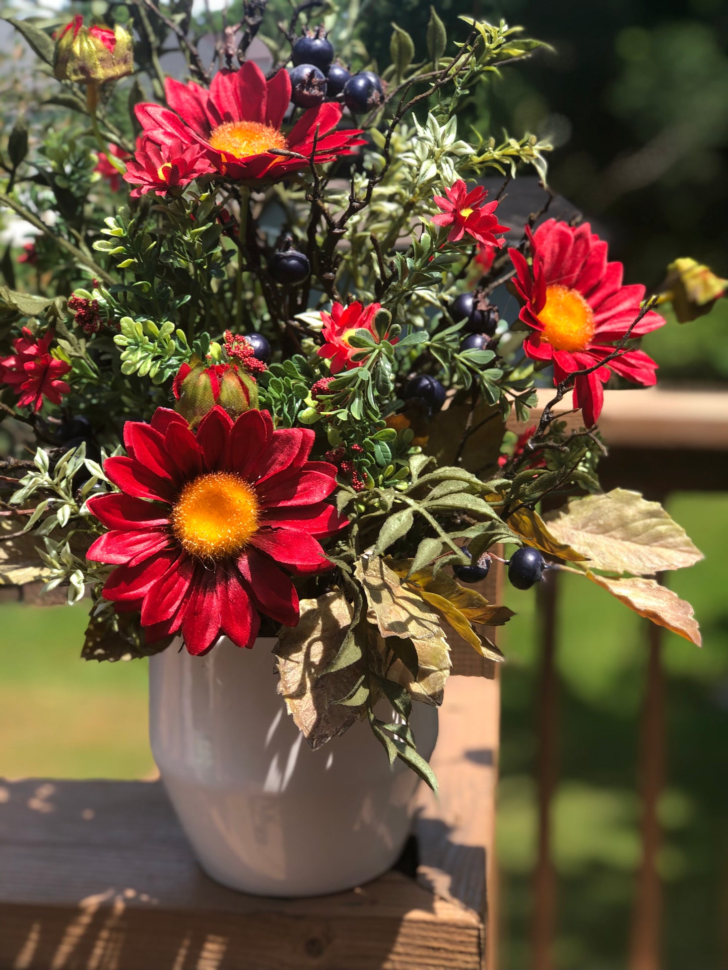 Burgundy Sunflower Flower Arrangement *Store Pick Up Only