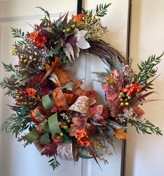 Fall Wreath with Maple Leaves *Pick Up Only
