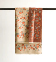 Cream and Orange Scarf