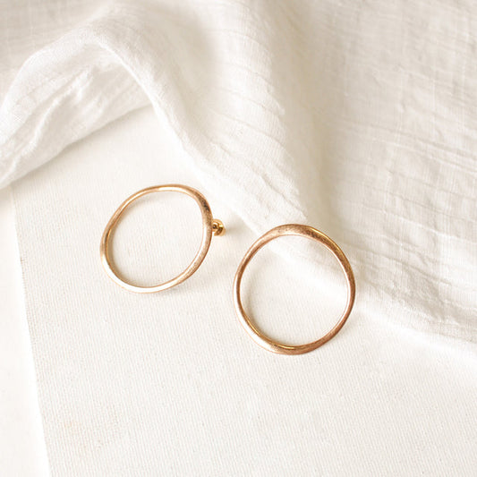 Gold-Toned Circle Earring