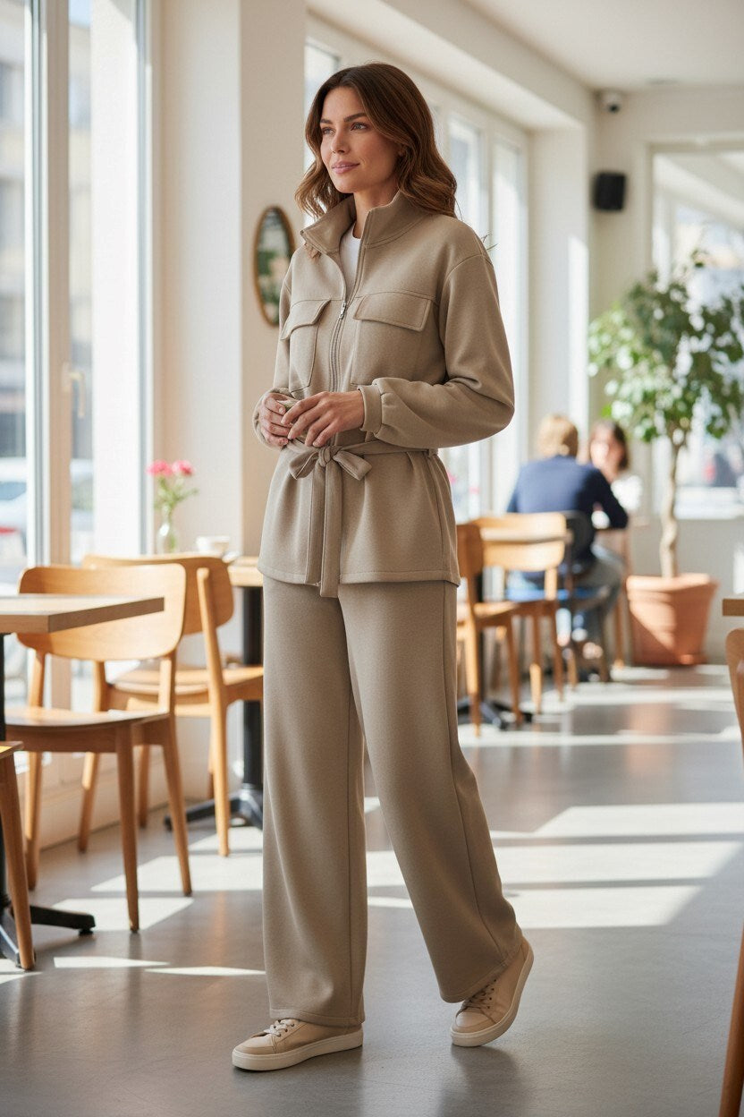 Beige Scuba Lounge Pant