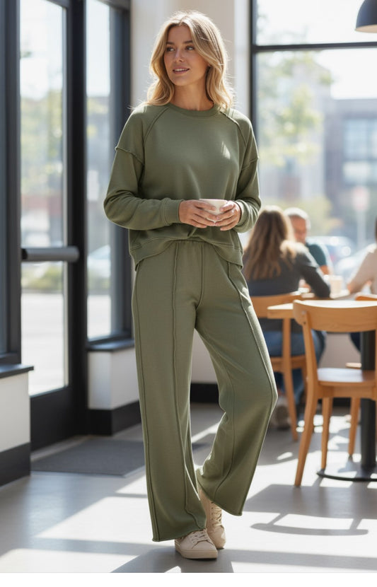 Green Frey Edge Pant