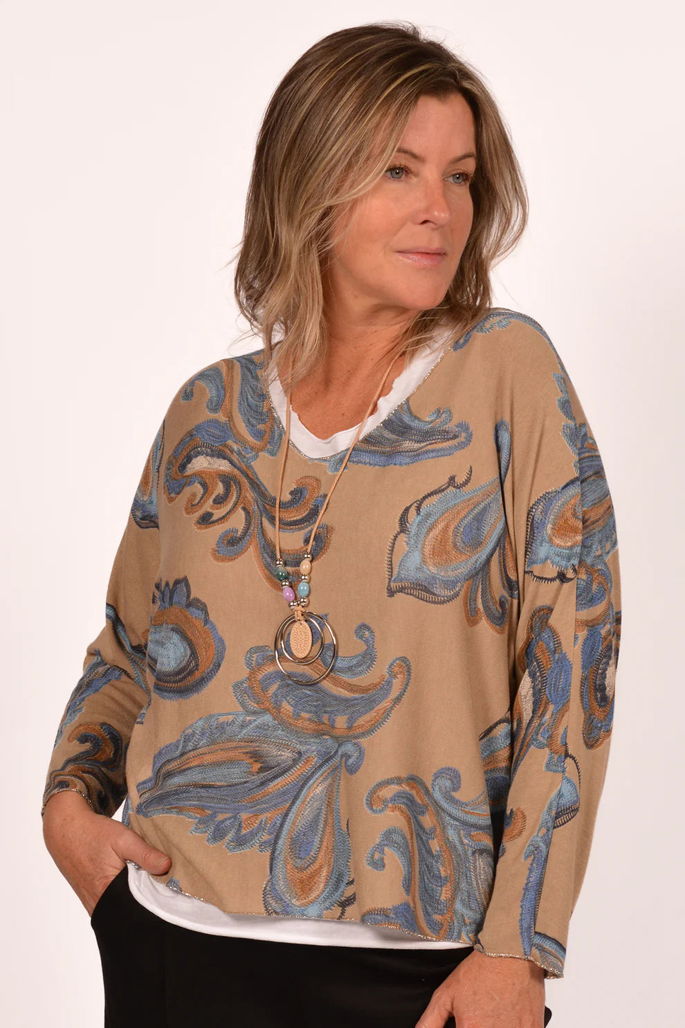 Paisley Print Top