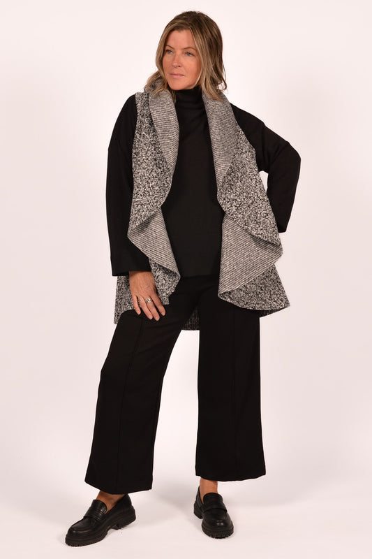 Salt and Pepper Boucle Vest