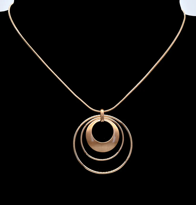 Hoop Row Gold Necklace