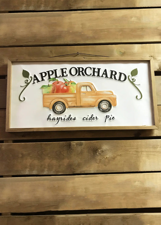 Apple Orchard Embossed Sign