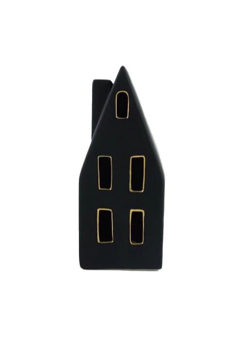 Black Ceramic LED House - Small