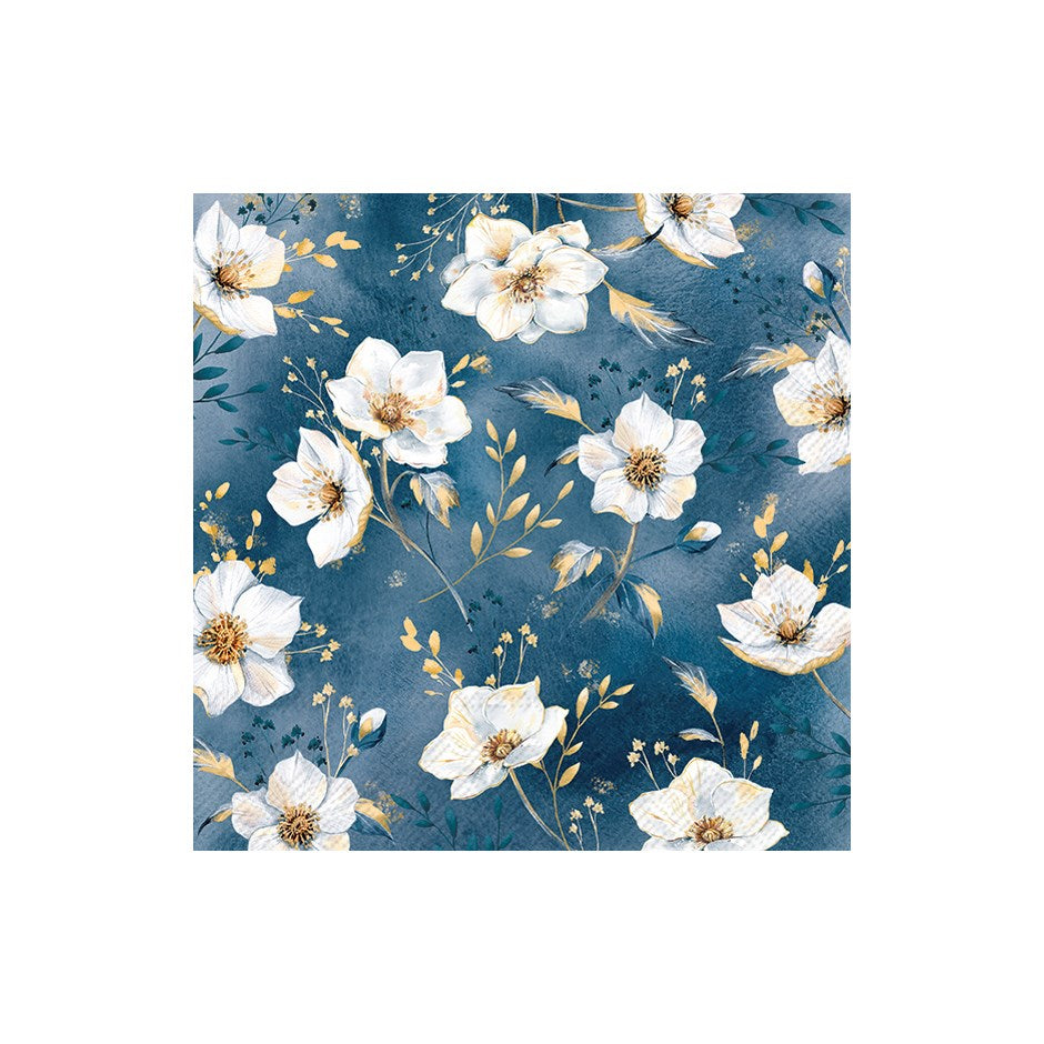 Golden Gala Blue  - Luncheon Napkins