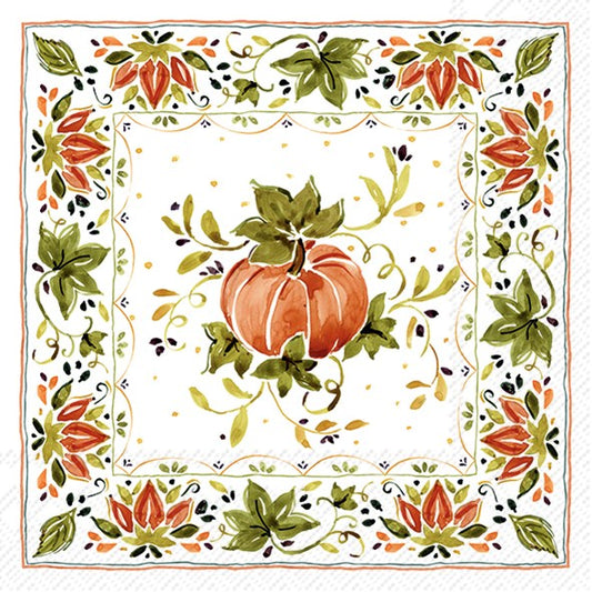 Pumpkins with  Ornaments - Luncheon Napkins