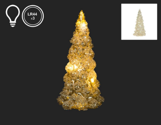 LED Frosted Glass Tree 8"