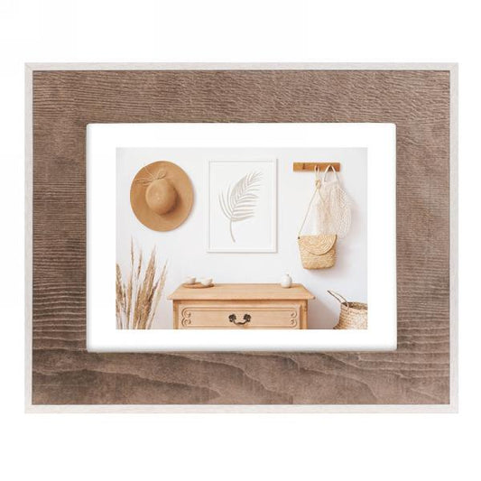 Bronze Wood with White Photo Frame 8"x10"