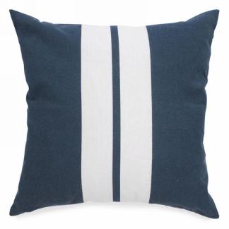 Dark Blue with White Stripes Cushion