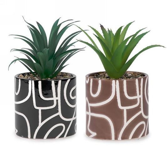 Artificial Plant in Ceramic Pot - Assorted Styles