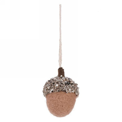 Glitter Acorn Ornaments (2 Colours)