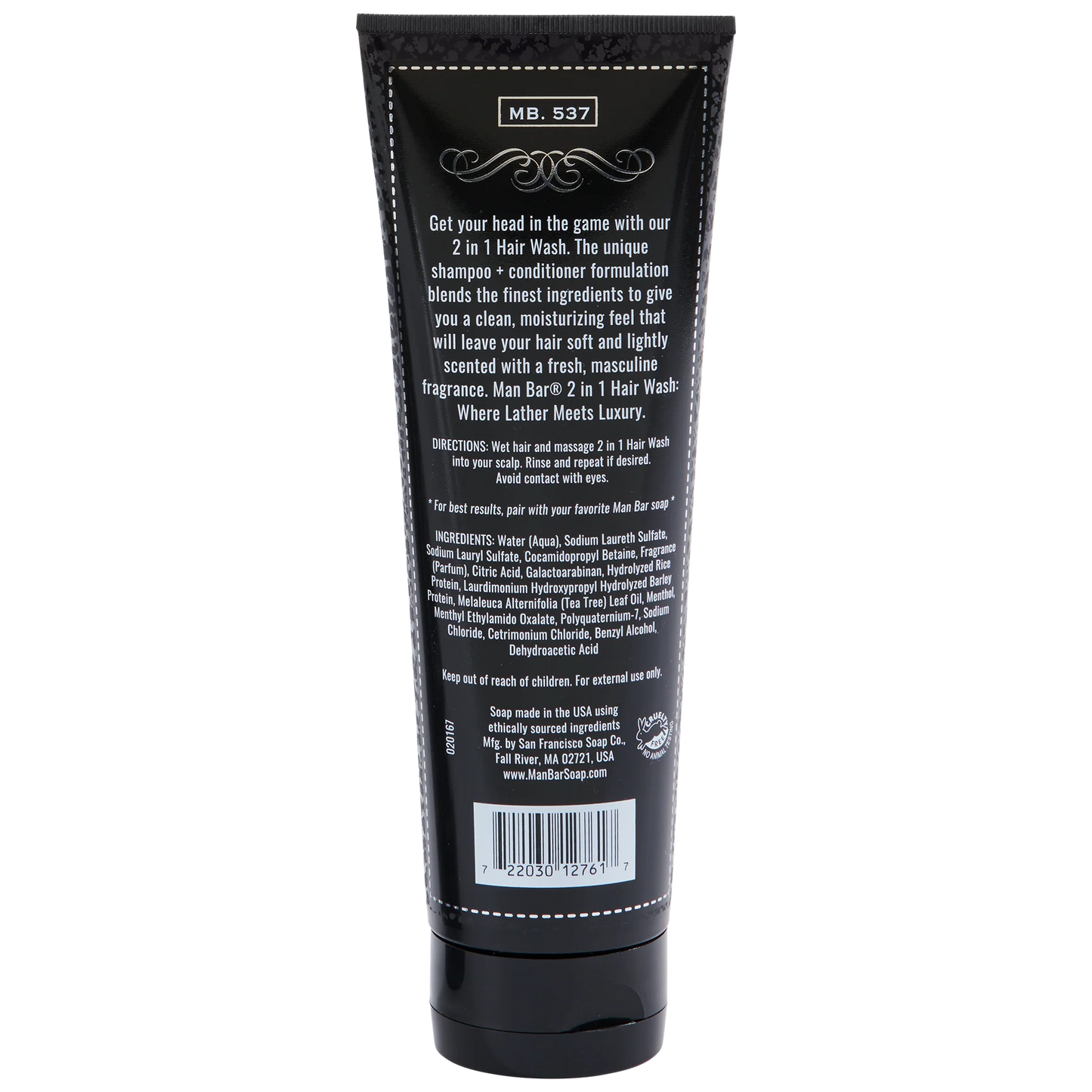 Man Bar 2 in 1 Hair Wash - Midnight Amber - Joshua & Company