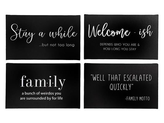 Canvas Welcome/Family Sign (Assorted) 10" x 6"