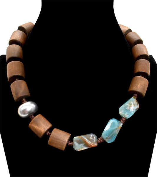 Wood Resin Necklace