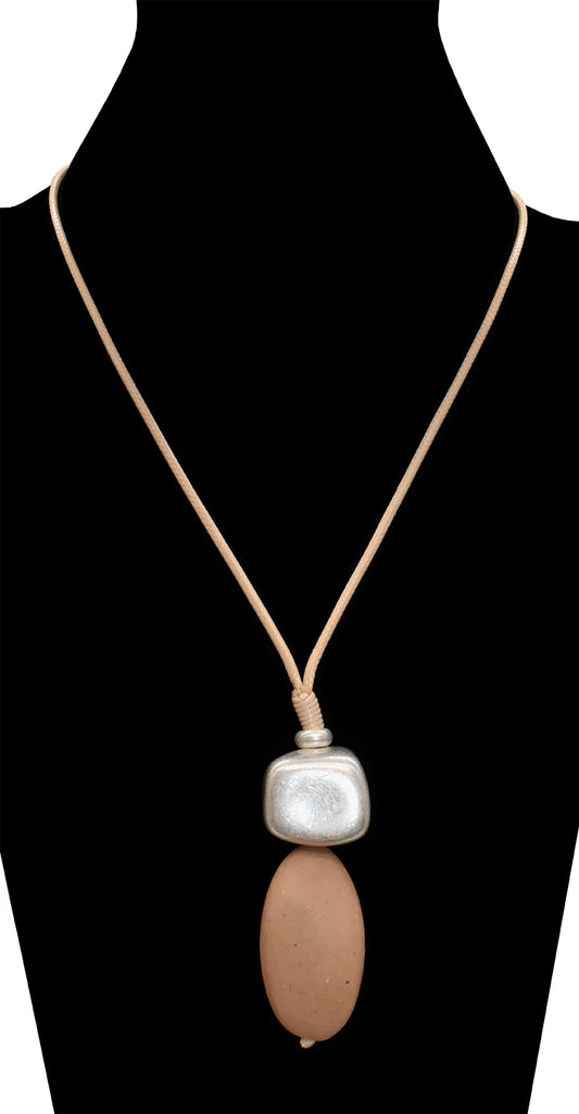 Resin Stone Bead Necklace