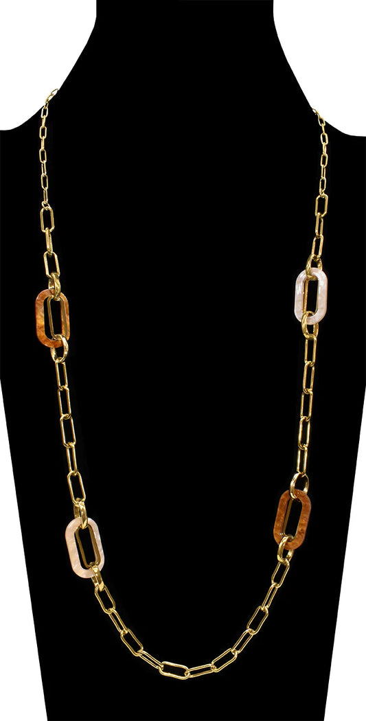 Chain Oval Long Necklace