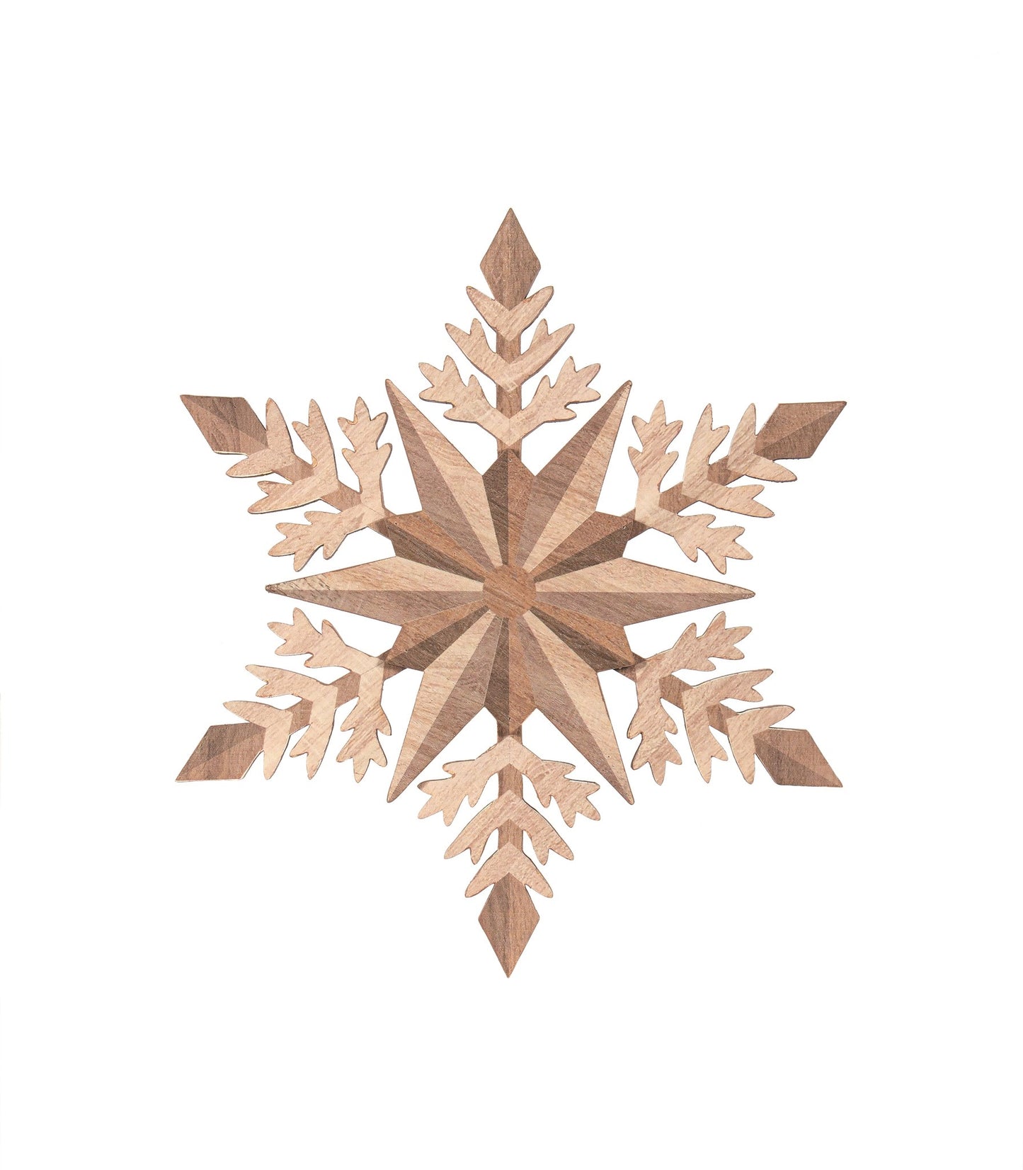 Wood Look Snowflake Ornament