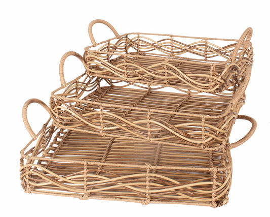 Woven Tray in Natural- Assorted Sizes