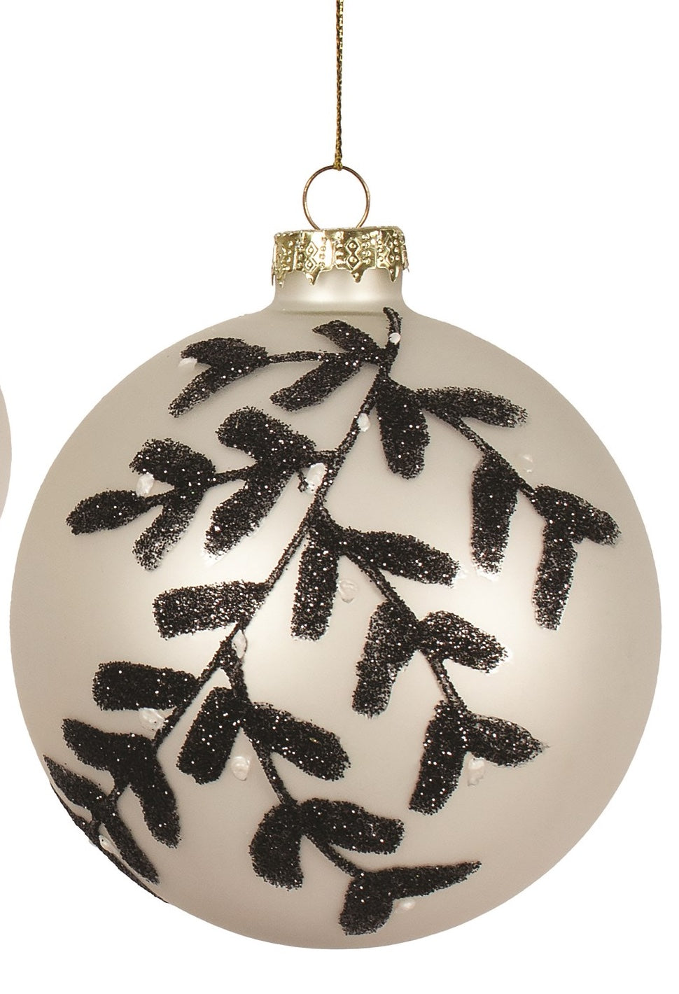 White and Black Leaf Ornament- Assorted Styles