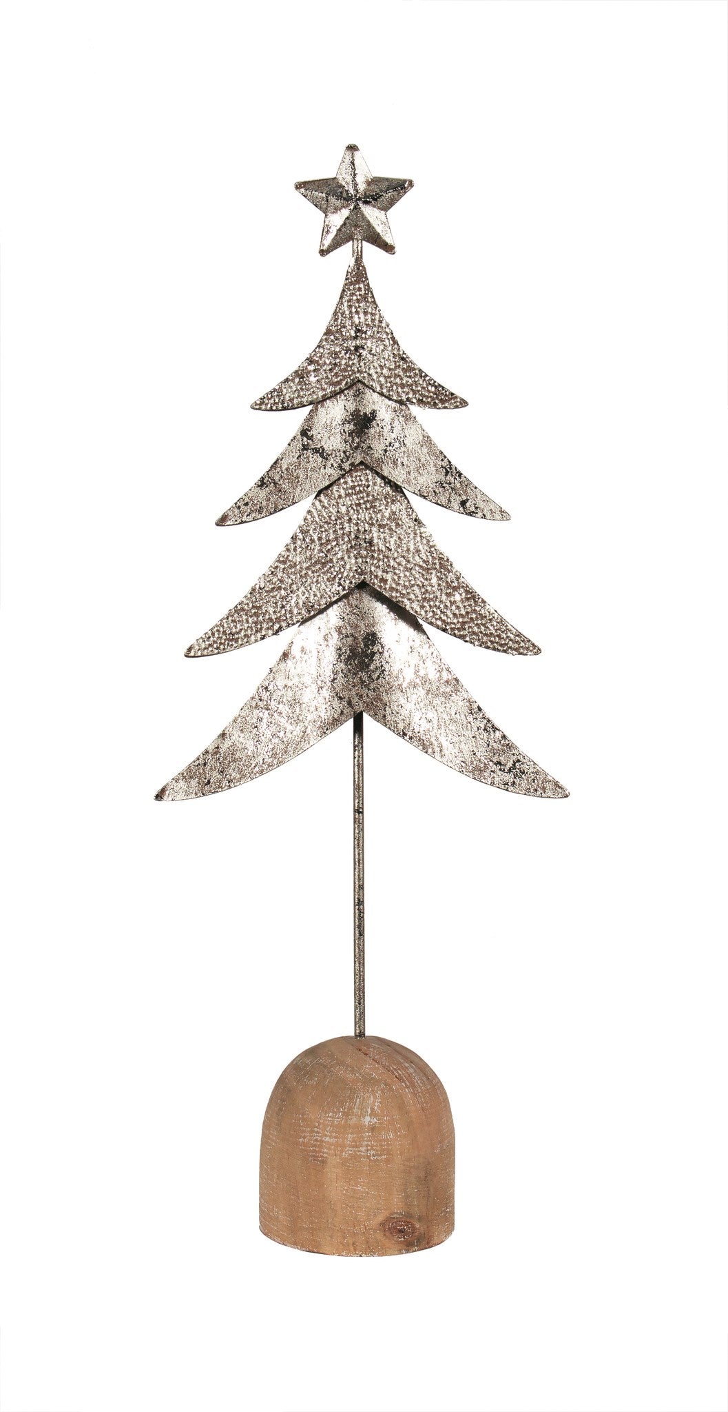 Silver Stamped Metal Tree on Stand (2 Sizes)