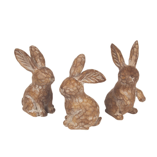 Brown Carved Bunny - Assorted Styles