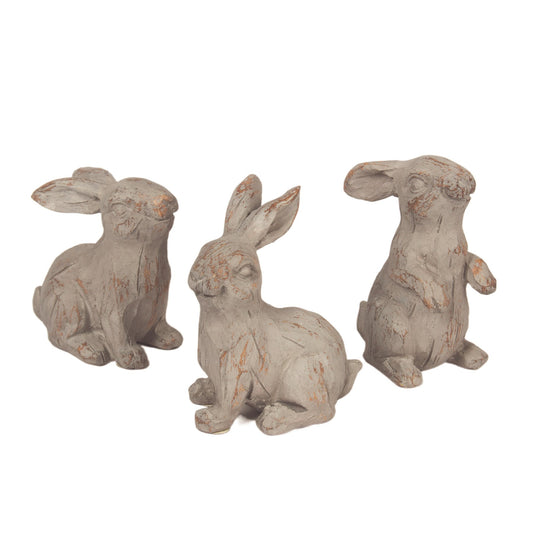Grey Carved Bunny - Assorted Styles