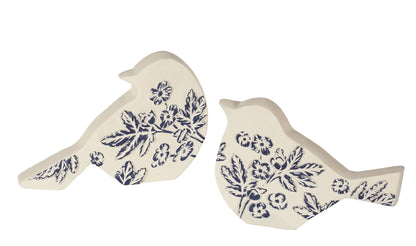 Ivory and Blue Embossed Bird Assorted Styles