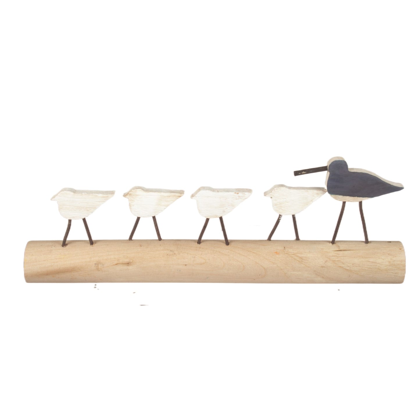 Sandpiper Family on Wood