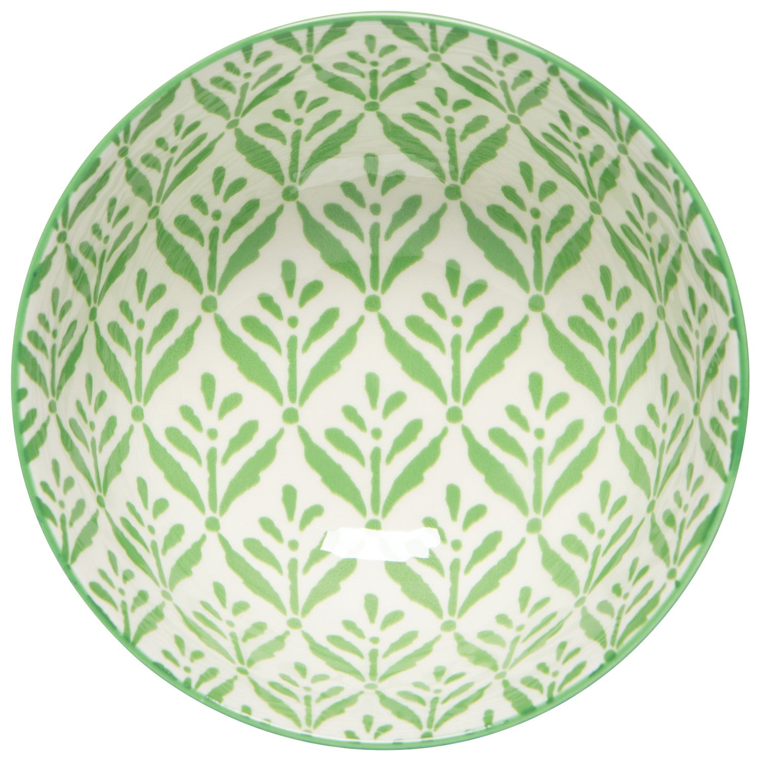 Green Leaf Stamped Bowl 4 inch - Joshua & Company