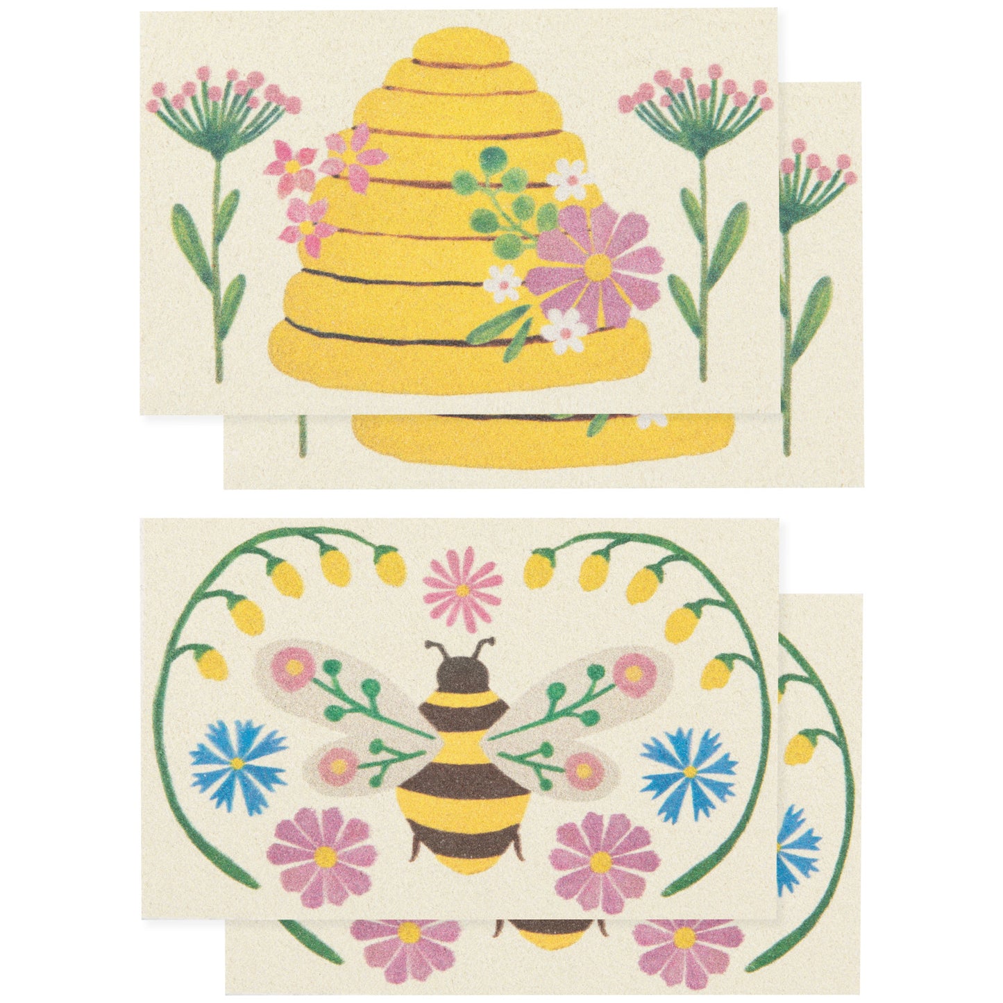 Bee Garden Pop Up Sponges Set of 4 Assorted - Joshua & Company