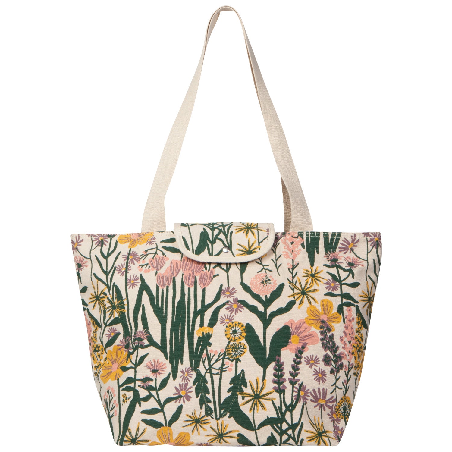 Bees & Blooms Folding Insulated Tote - Joshua & Company