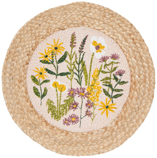 Bees and Blooms Braided Printed Placemat