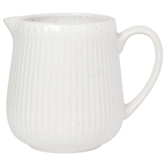 White Ribbed Creamer