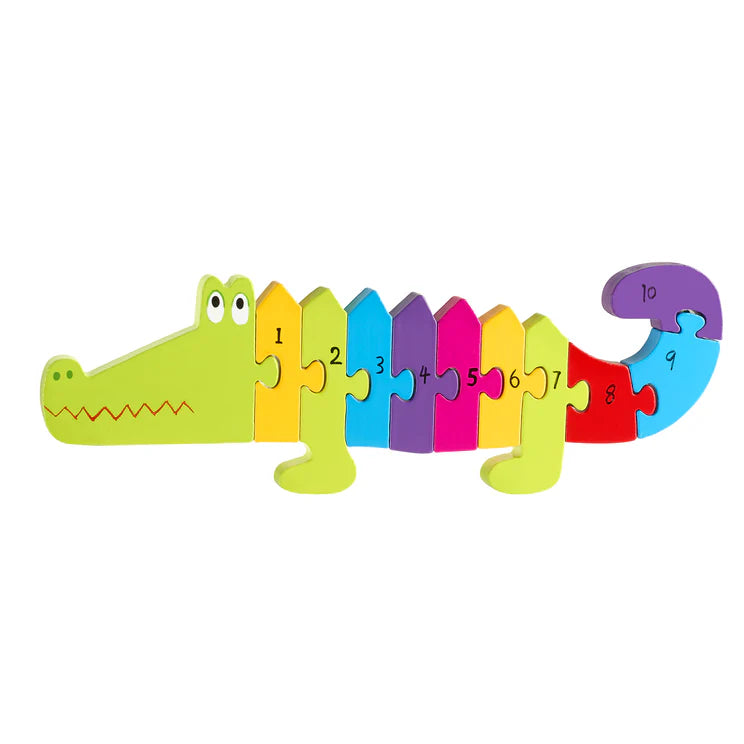 Crocodile Number Wooden Puzzle